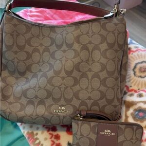 Coach Tan Signature Shoulder Bag